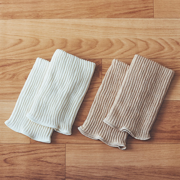 シルク＆OC二重織足首ウォーマー（20cm） – ライブコットン